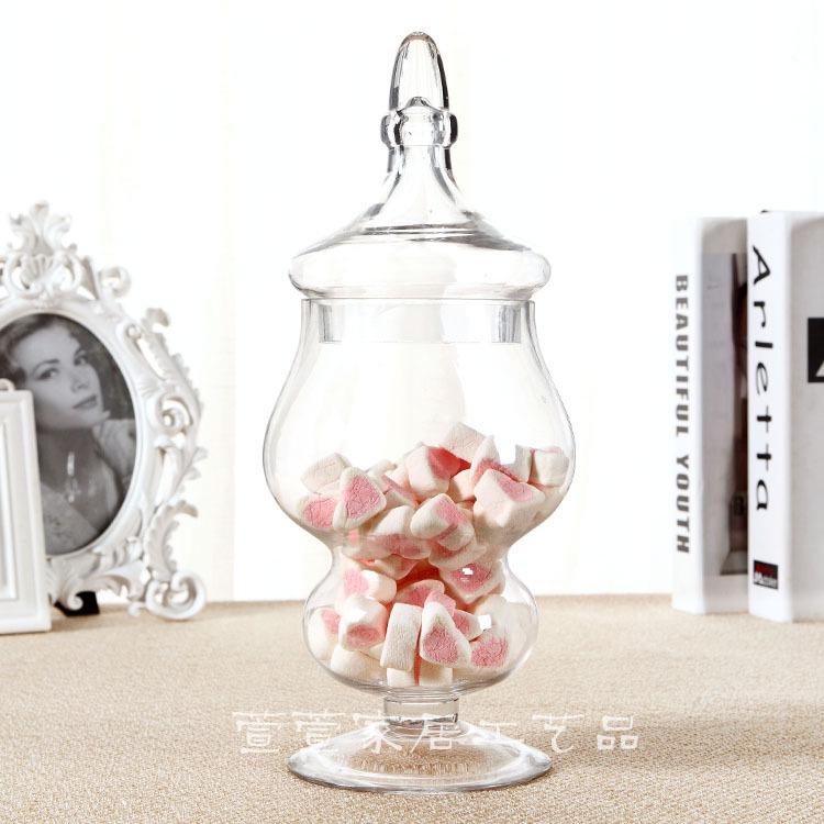 Xuanxuan European Transparent Glass Candy Jar - Creative Wedding & Dessert Decoration Storage Ornament