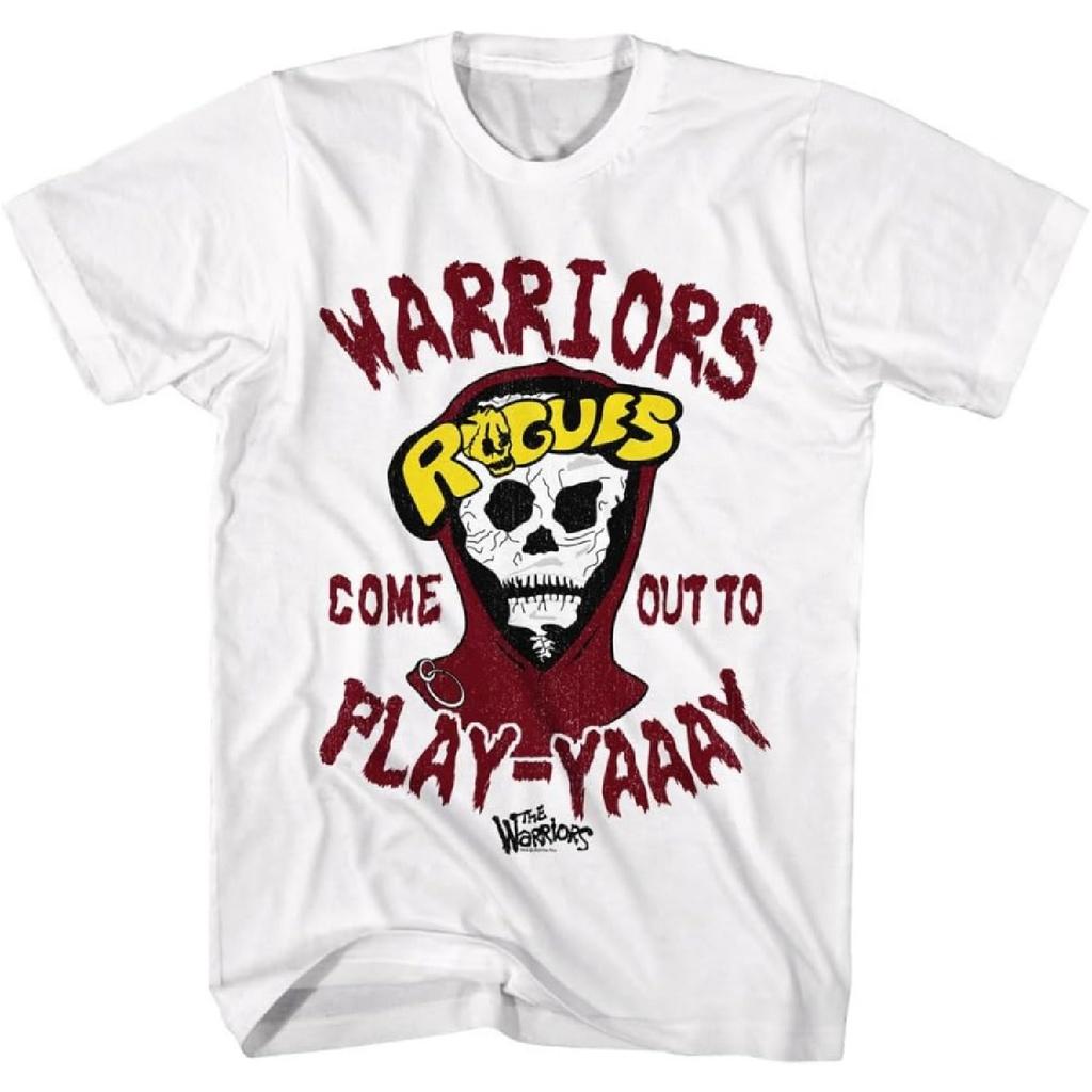 The Warriors Film T-shirt Kom naar buiten om te spelen Jippie Volwassen Wit Jaren '70 Cultklassieker Vintage Stijl Grafische T-shirts