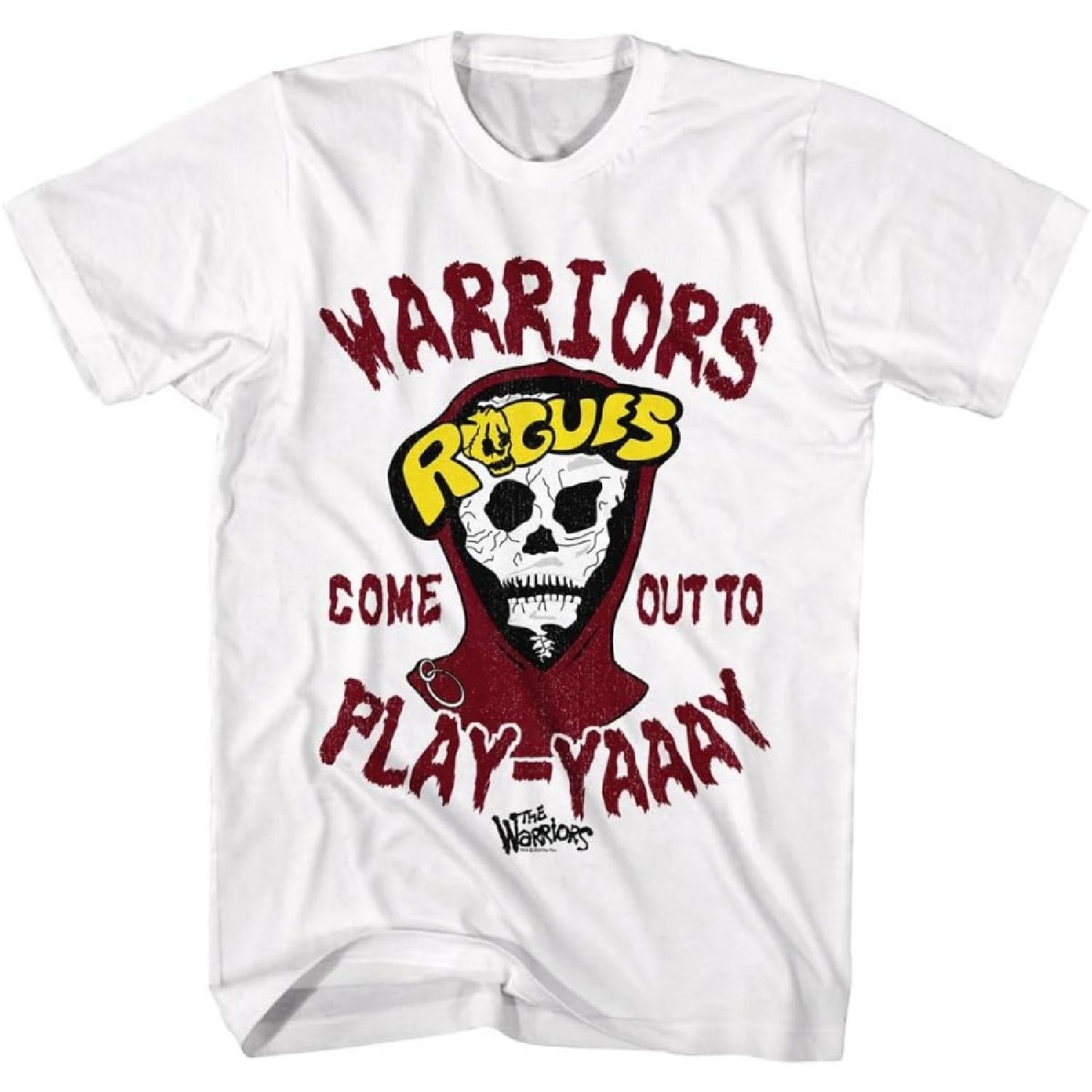 The Warriors Movie T Shirt Come Out to Play Yaaay Adult White 70s Cult Classic Vintage Style Graphic Tees S