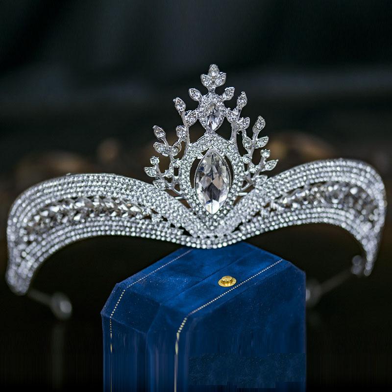 Bridal Crown Headdress Rhinestone Crown Wedding Veil Diamond Clothing Eighteen Year Old Adult Ceremony Birthday Princess Hair Accessories