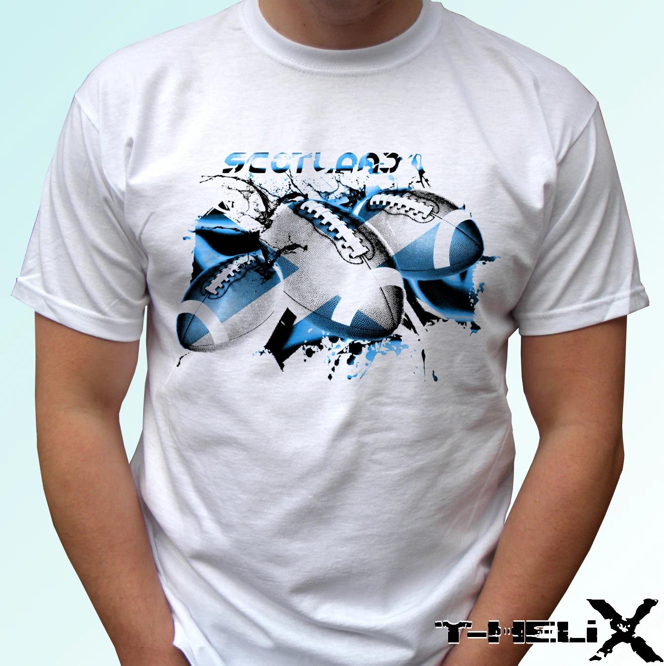 

Scotland Rugby flag - white kids boys T-Shirt top tee football design s, kids sizes 150