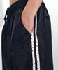 Nigaennikol Dot Double Line Satin Half Pants_Black