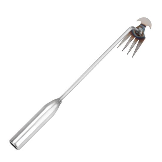 

4 зубца, марганцевый экстрактор сорняков, длинная ручка, садовый инструмент для удаления сорняков, садовый инструмент для прополки, инструмент для выкорчевывания прополки A