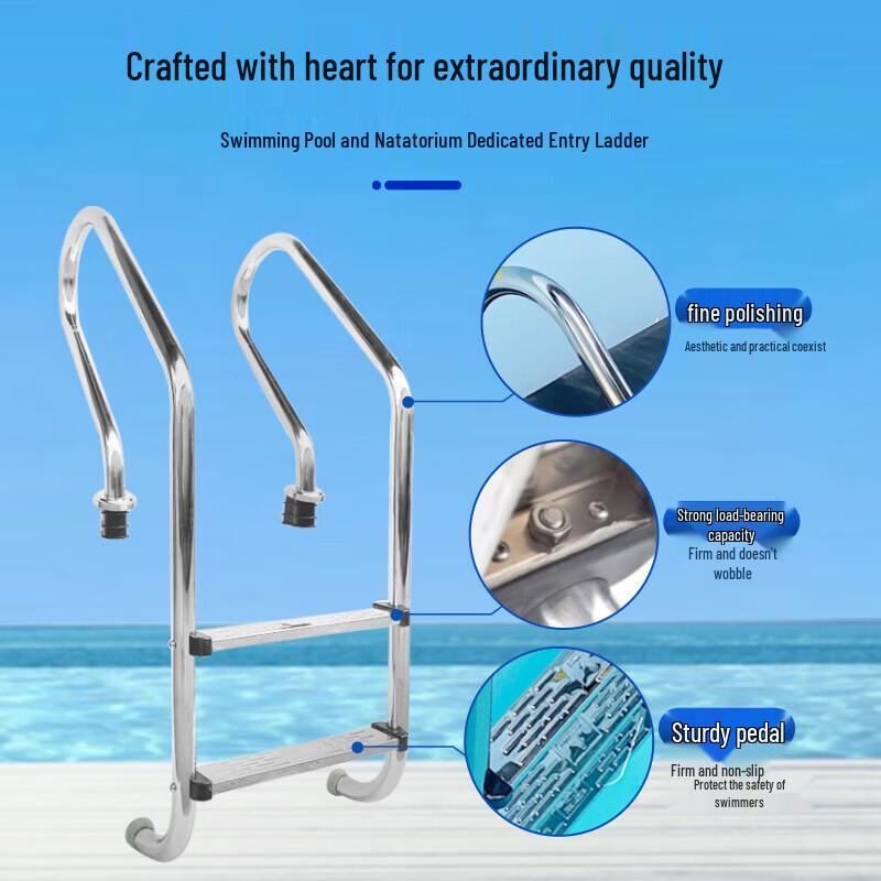 Shunshunne Stainless Steel Anti-Slip Pool Ladder