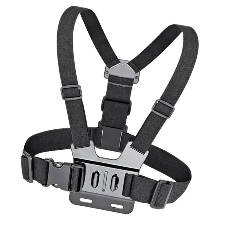 Action Camera Chest Strap Plastic Metal J Seat Fixing Action Camera Chest Mount Harness for Outdoor Cycling