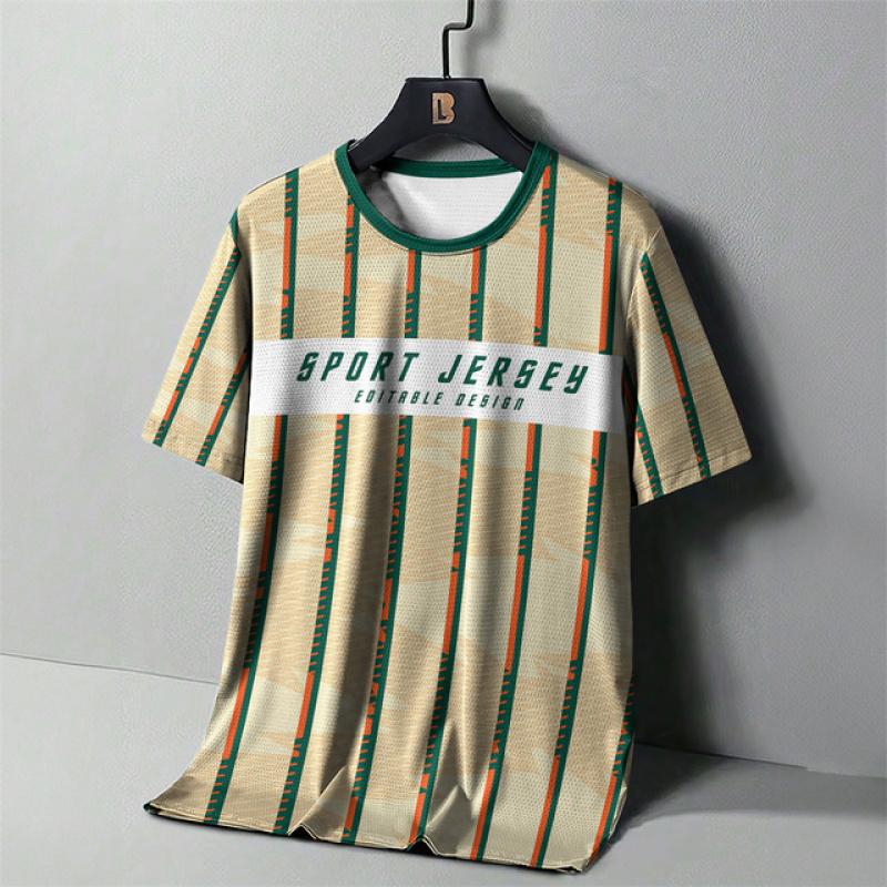 Men's Running T-Shirt 3d Print Oversized Short Sleeved Top High Elasticity Sports Shirt Summer Quick Dry Fitness T-Shirt For Men