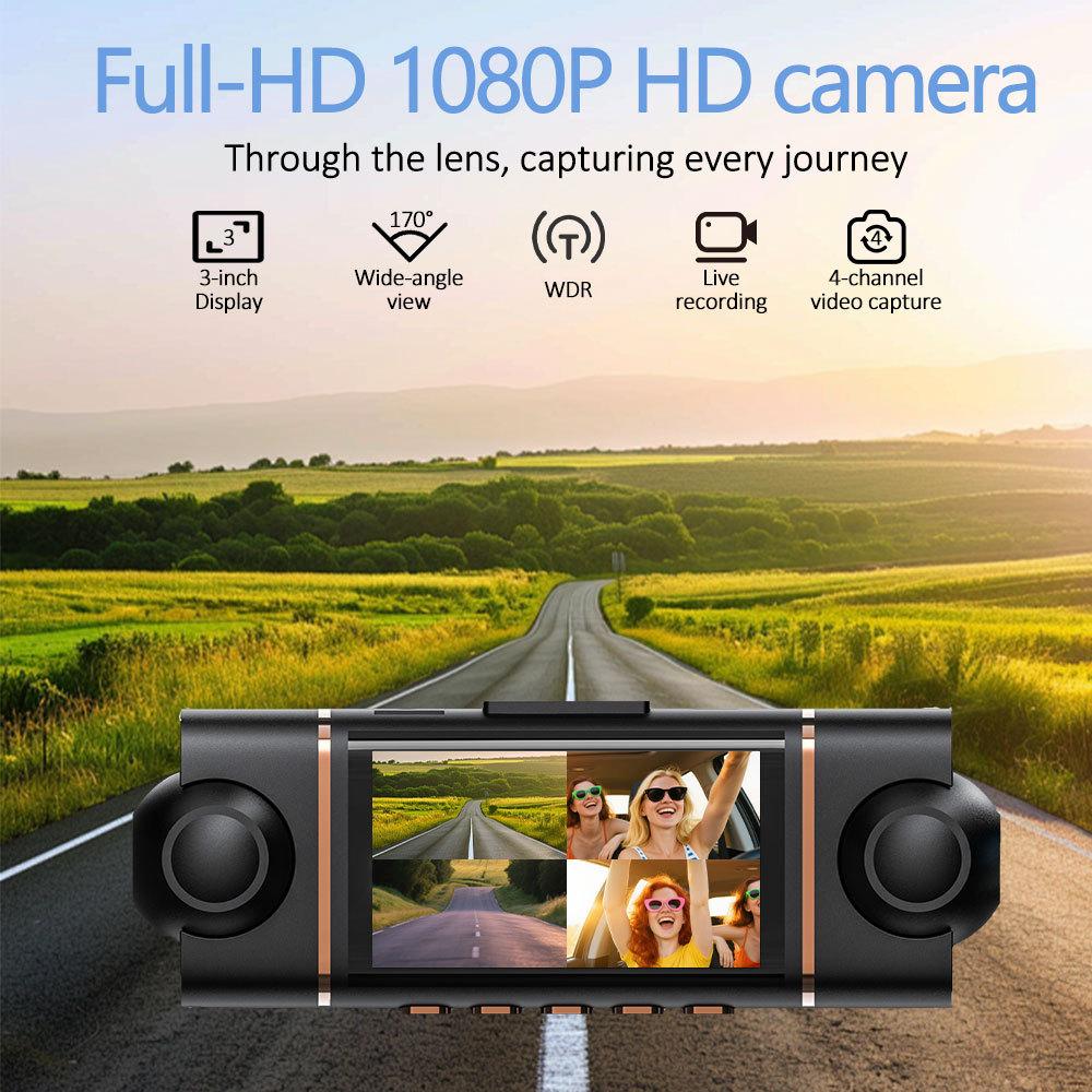 4-Channel 360 Degree Dash Cam For Cars WIFI APP Car DVR 1080P 4 Camera Lens Video Driver Recorder Rear View Camera for Vechile
