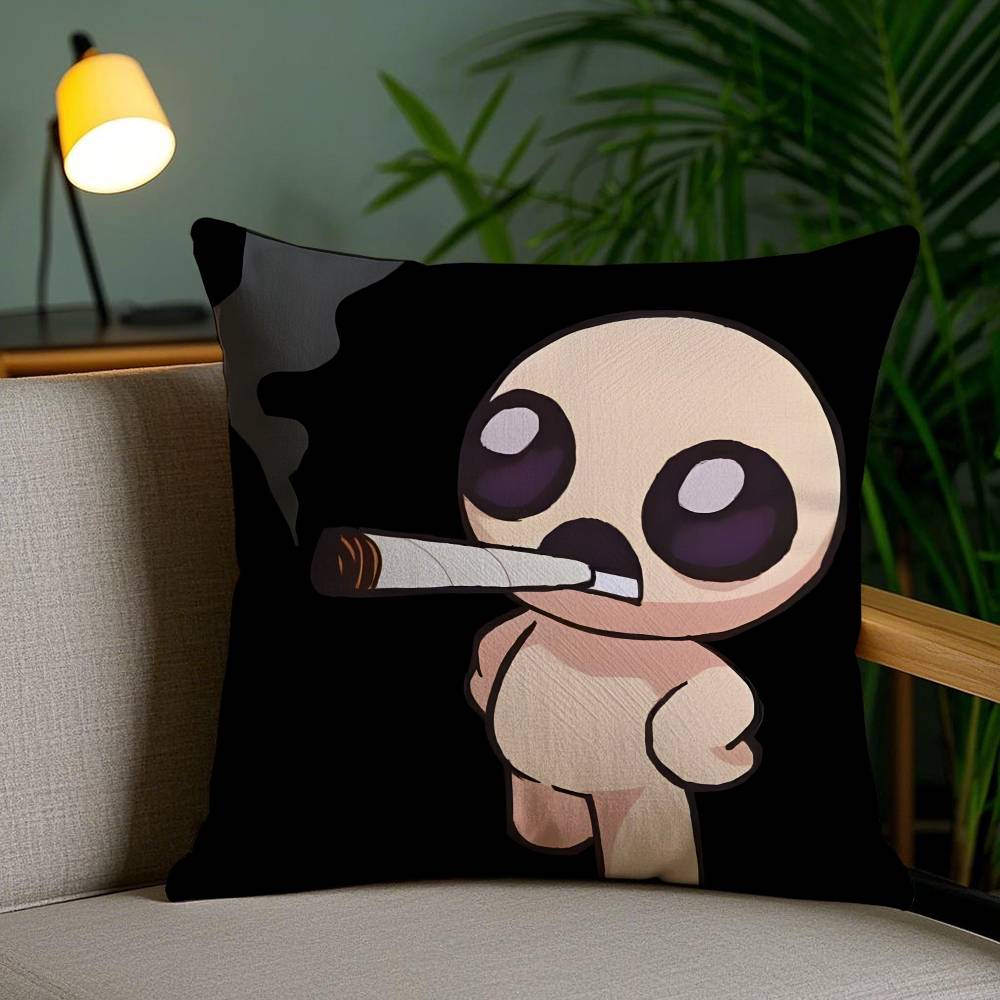 

Roguelike гра The Binding of Isaac-B Наволочка Антикліщова наволочка Невидима блискавка Шовковистий короткий плюш Чохол для диванної подушки 12x12Inch