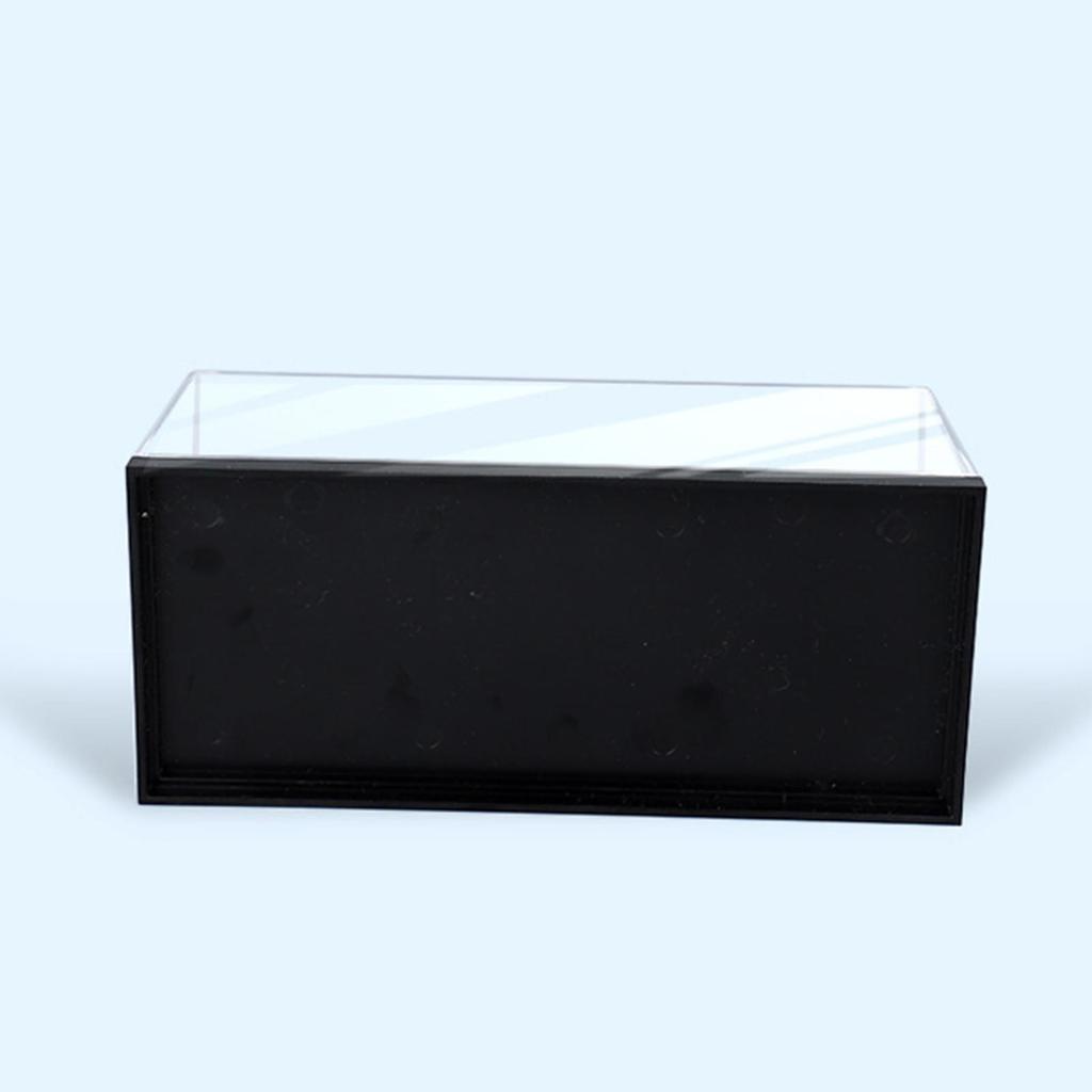 1:43 Model Car Display Box Clear Portable,Accessories Case with Black Base,Storage Dustproof Acrylic
