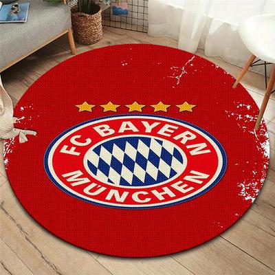 FC Bayern Munich Round Area Rug,Carpet Rug for Living Room Bedroom Sofa Playroom Decor,Non-slip Floor Mat
