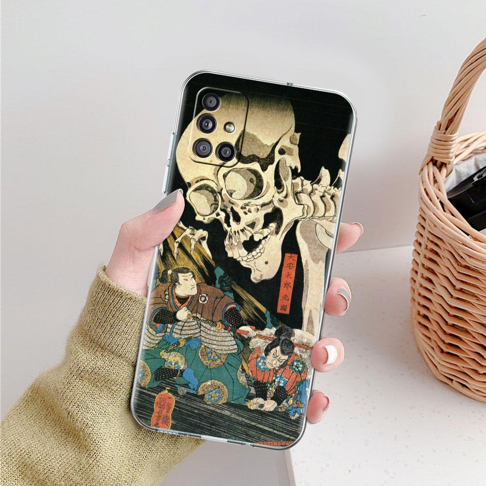 

Художественный чехол в японском стиле для Samsung Galaxy A51 A21s A52 A71 A12 A31 A41 A32 A02s M31 A11 A72 M51 M30s, прозрачный чехол для телефона Samsung M21