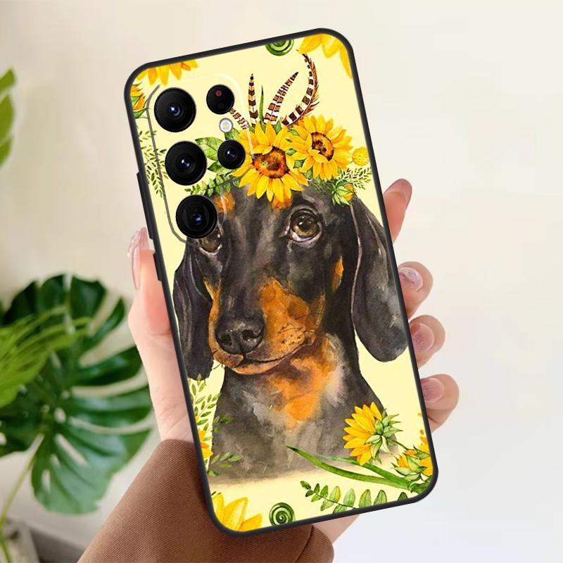 Dachshund Dog Animal Soft Case For Samsung Galaxy S25 S21 S22 S23 S24 Ultra S9 S10 Plus S20 FE S24 FE Phone Cover