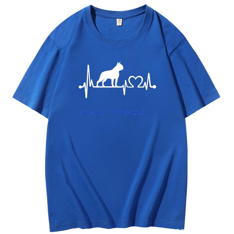 American Staffordshire Terrier Heartbeat Great Fashion Graphic T Shirts Summer Short Sleeve T Shirt Cotton Mens Print T Shirt