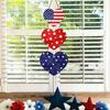 250th Anniversary Independence Day Door July Wooden Hanging Sign 4th of Heart Sign Patriotic Rustic American