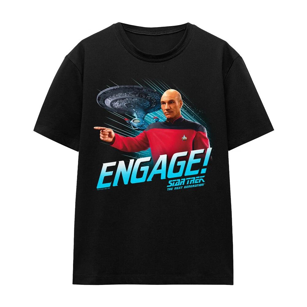 Star Trek Engage Ladies T-Shirt S-2XL, Black L