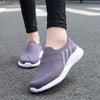 Fashion Women's Slip-On Flat Bottom Shoes Breathable Mesh Upper Cross-Border Knitted Casual Footwear Low Heel Non-Slip Comfortable