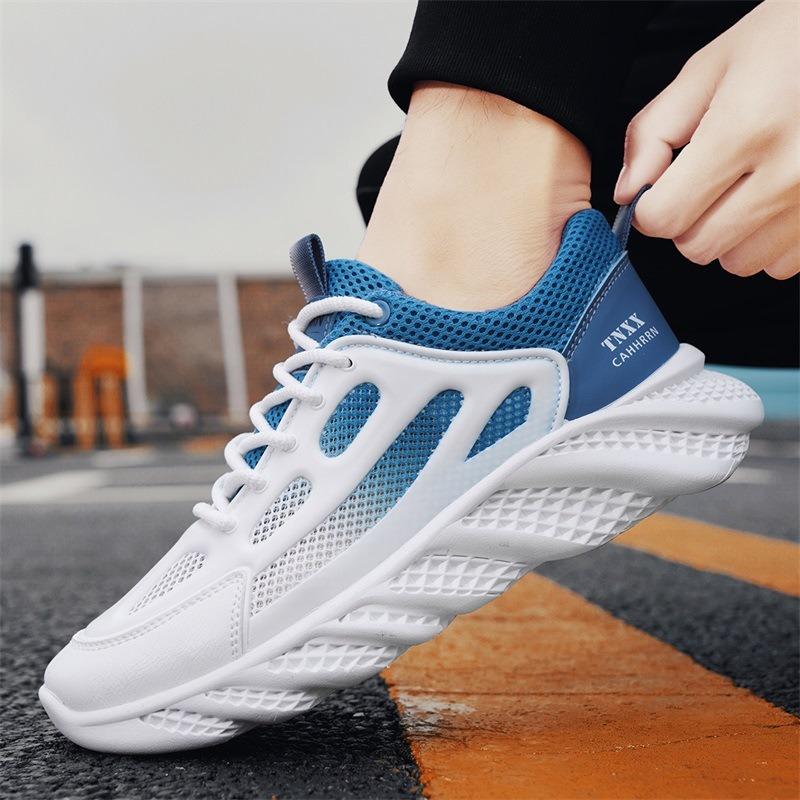 2024 Autumn Hot Sale Men's Casual Running Shoes Thick Bottom Mesh Breathable Work Shoes Anti-slip Sneaker Flat Shoes for Men