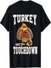 Turkey And Touchdowns Football Retro Thanksgiving Unisex Boys T-Shirt