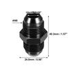 uxcell Car Fuel Pipe Connector Universal Male To Male Flare Coupling Hose Fitting Adapter Black 1pcs AN8