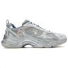 Fila Fusion Unique Fabric Synthetic Leather Comfortable Low-Top Casual Shoes Women Sneaker Silver Gray T12W411615FBC