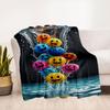 Colorful Smiley Face Water Balloons - Fun Party SuppliesBlanket Flannel Throw Blanket for Sofa, Bed, Travel, Camping, Office, Couch, Chair,