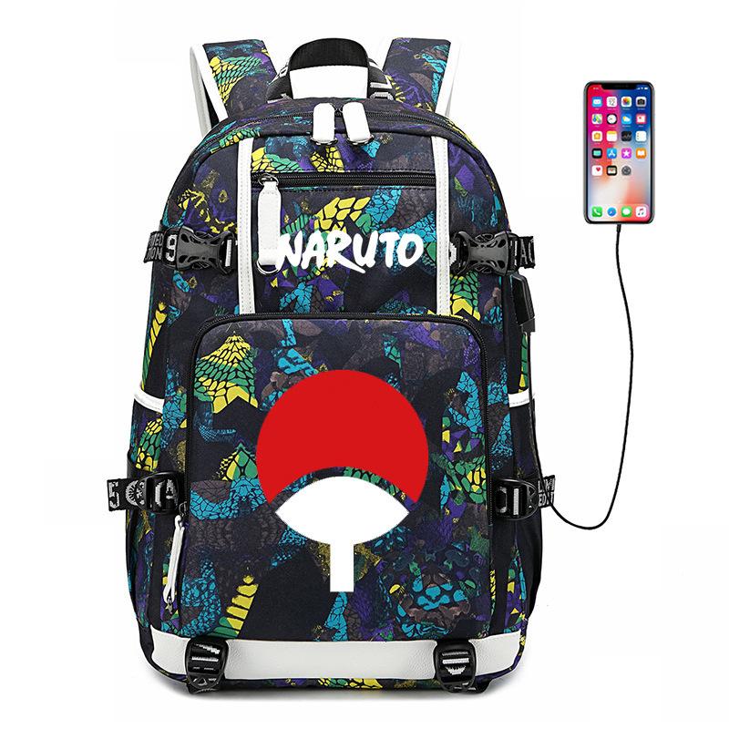 Schoolbag Male Whirlpool Naruto Akira Kaleidoscope Backpack Female High School Junior High School Student Luminous Backpack Big