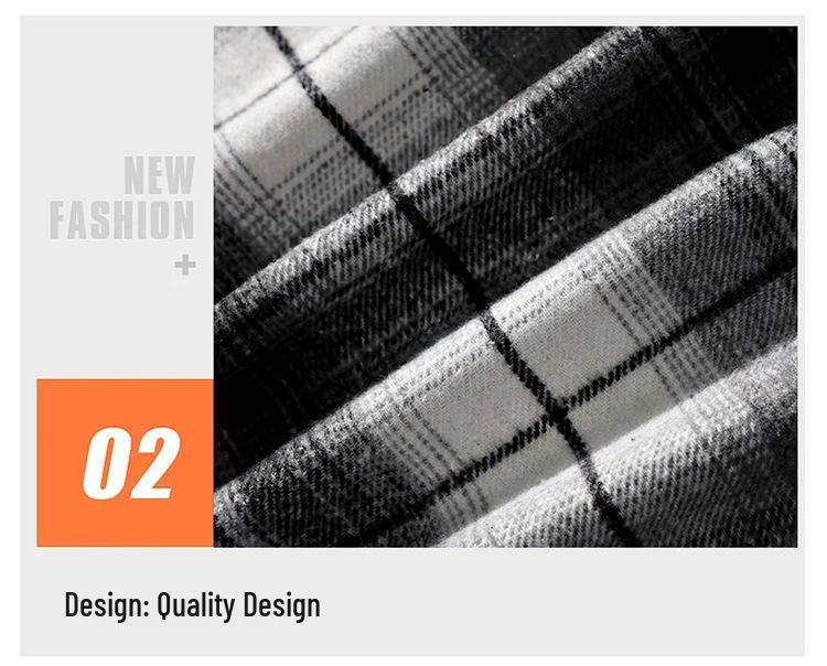 2025 Autumn Men's Retro Plaid Hooded Fake Two-Piece Casual Jacket