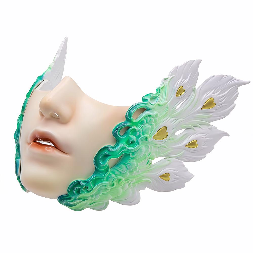 

High-End Exquisite Makeup Ball Lower Face Mask for Chinese Dance Cosplay Props Home Decoration Ornament