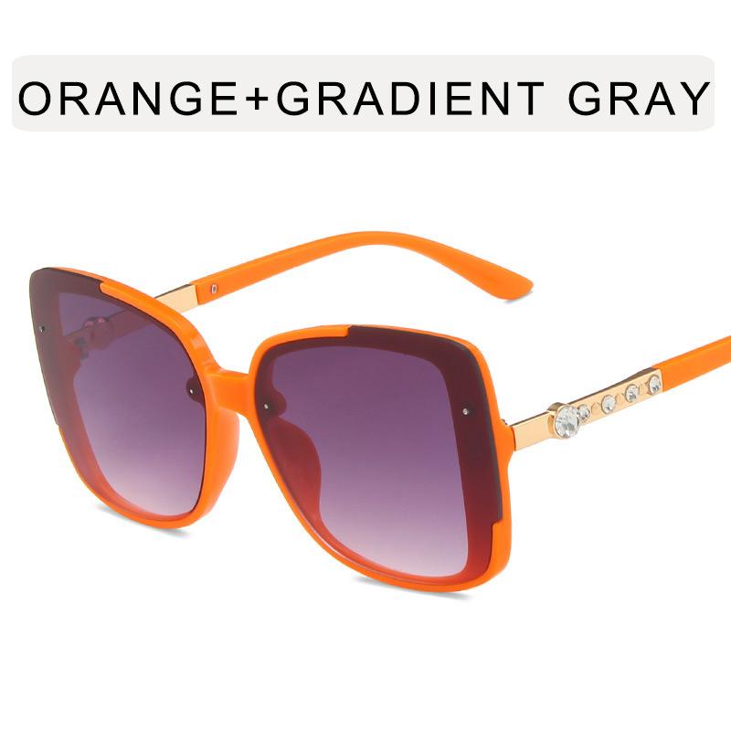 Box Sunglasses Women With Diamonds Model Fashion Large Frame Sunglasses Uv Protection Han Chao Sunglasses Men