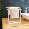 Double Bar Free Standing Towel Rack Metal Washcloth Dishcloth Hanger Towel Drying Rack  for Home