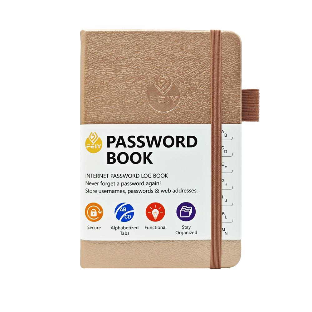 Trendy A6 Password Address Notebook with Strap