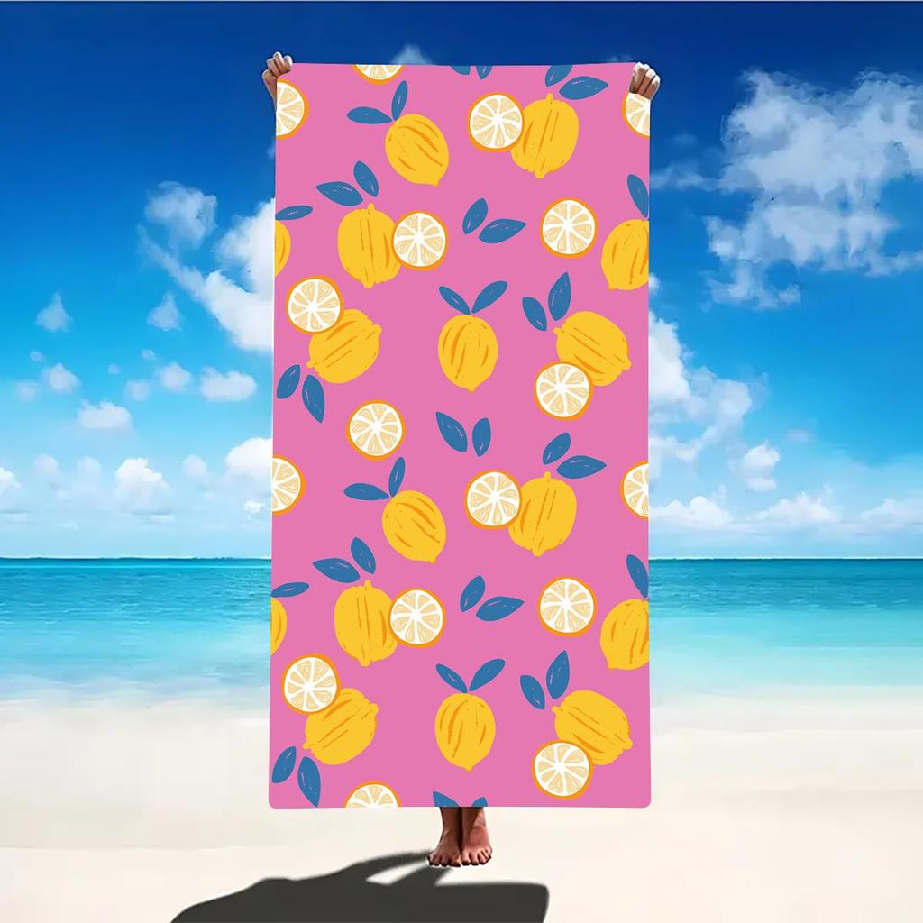 Beach Towel Portable Quick Fast Dry Sand Outdoor Travel Swim Blanket Thin Yoga Floral Print Mat Personalization Stripes Towel