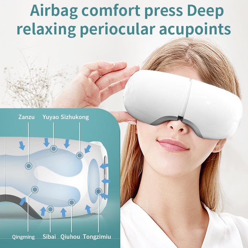 Smart Airbag Vibration Eye Massager Heating Bluetooth Music Eye Care Instrumen Hot Compress Relieves Fatigue And Dark Circles