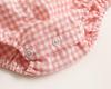 Korean Style Baby Bodysuit - Spring/Summer Pure Cotton Plaid Romper for Newborns