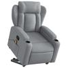 VidaXL Reclining Massage Armchair Light Grey Fabric 3204494