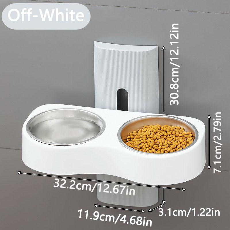 Cat And Dog Food Double Bowl Water Bowl Multifunctional Anti Rollover Food Container Detachable Leg Pet Food Bowl