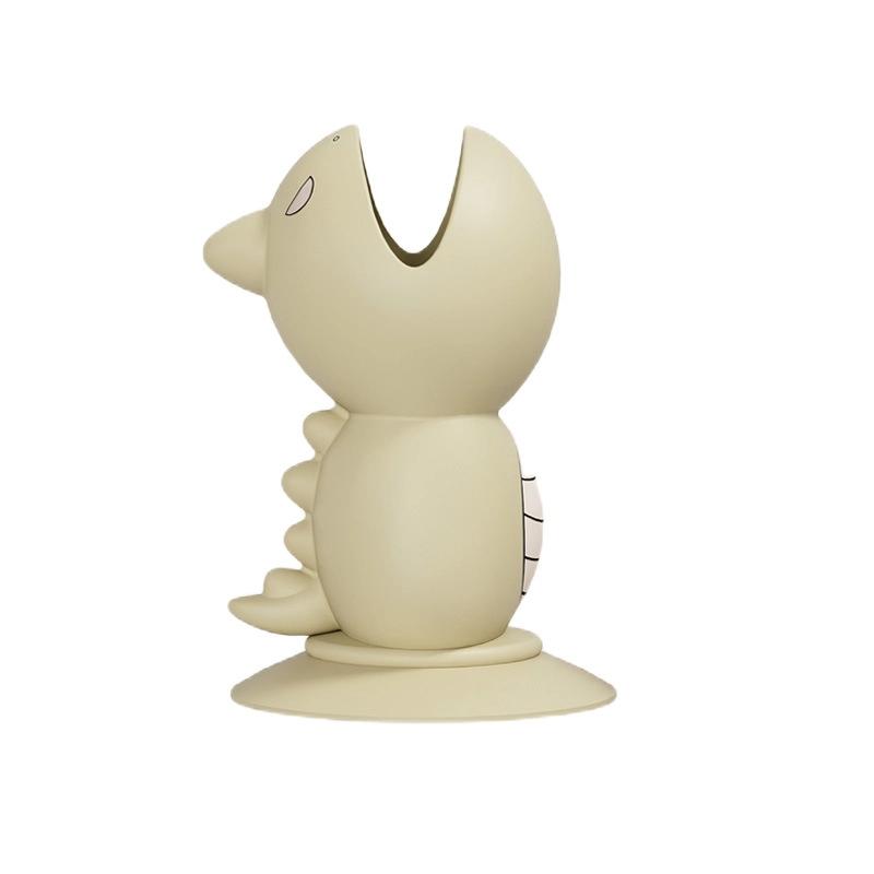 

Многофункциональный мультяшный силиконовый держатель для зубной щетки в виде маленькой рыбки, основа, органайзер для ванной комнаты, дорожный защитный чехол для зубной щетки бежевый