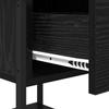 Nightstand Black Oak Effect 34 X 35.5 X 45 Cm Engineered Wood