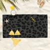 1pc Black White Leopard Beach Towel, Ultra-Soft Fast-Dry, Chic StyleI Deal for Swimming Travel Leisure Beach Pool Summer Outdoor