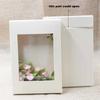 New Cowhide Paper Box Cake Packag Transparent Window Gift Box Biscuit Packag Perfect For Weddings Sending Friends Home Supplies