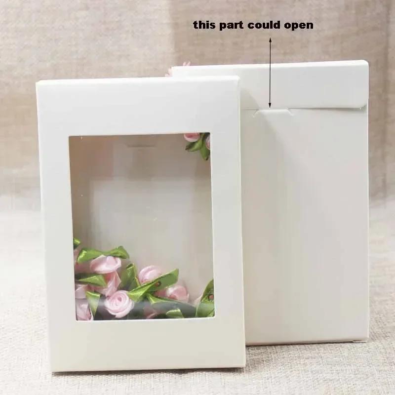 New Cowhide Paper Box Cake Packag Transparent Window Gift Box Biscuit Packag Perfect For Weddings Sending Friends Home Supplies