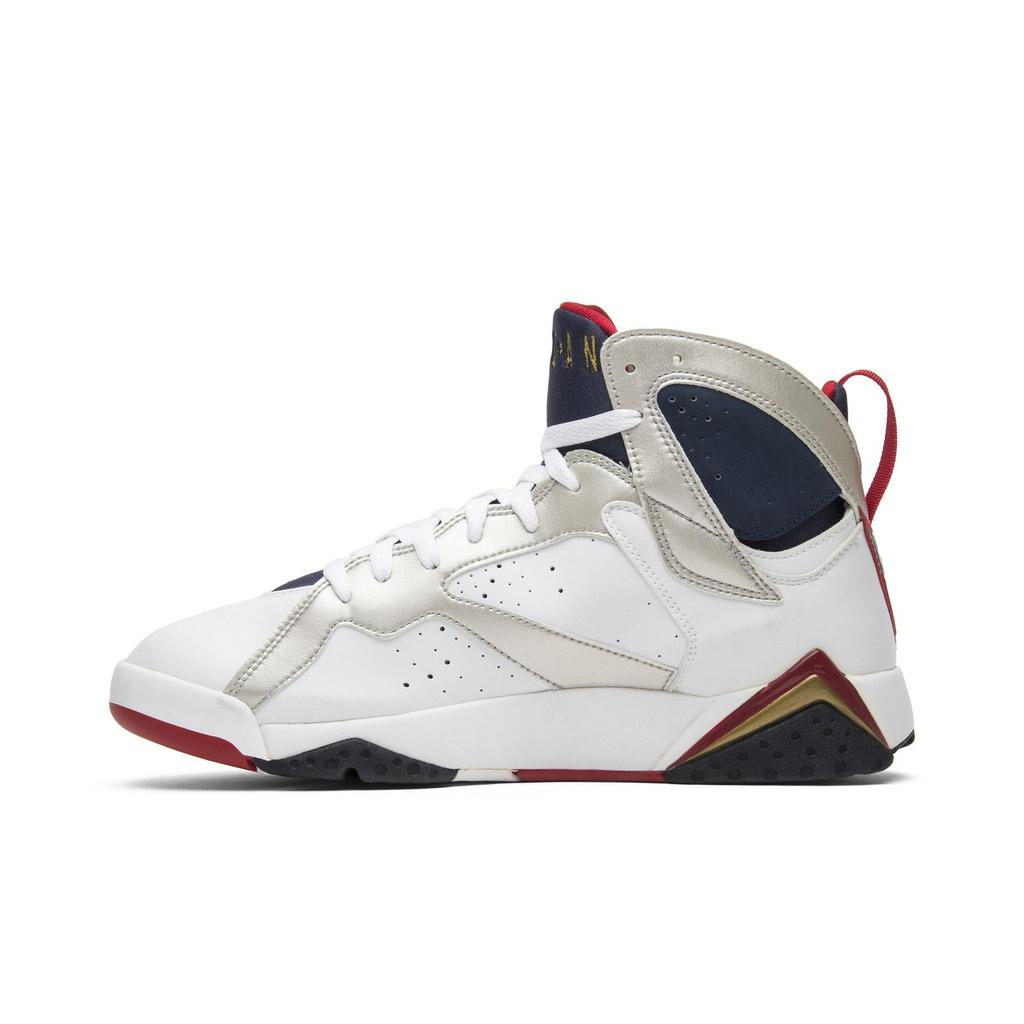 Air Jordan 7 Retro 'Olympic' 2012 (Unisex) Weiße / Metallic Gold / Obsidian / Rote Vintage Basketballschuhe 304775 135