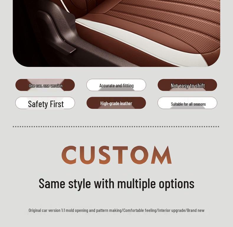 Wuling Bingo All-Season Leather Car Seat Cover - Universal Fit, Full Surround Design