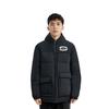 Li Ning Down Jackets Men's Black Stand Collar Moderate Quilted Down Jacket AYMS111-3