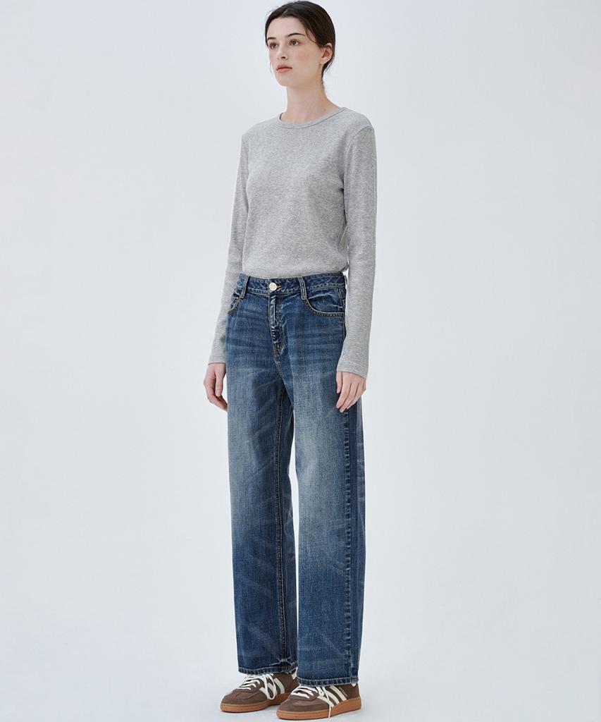 MALOUPE 5116 Ribbed Slim T-Shirt (Gray)