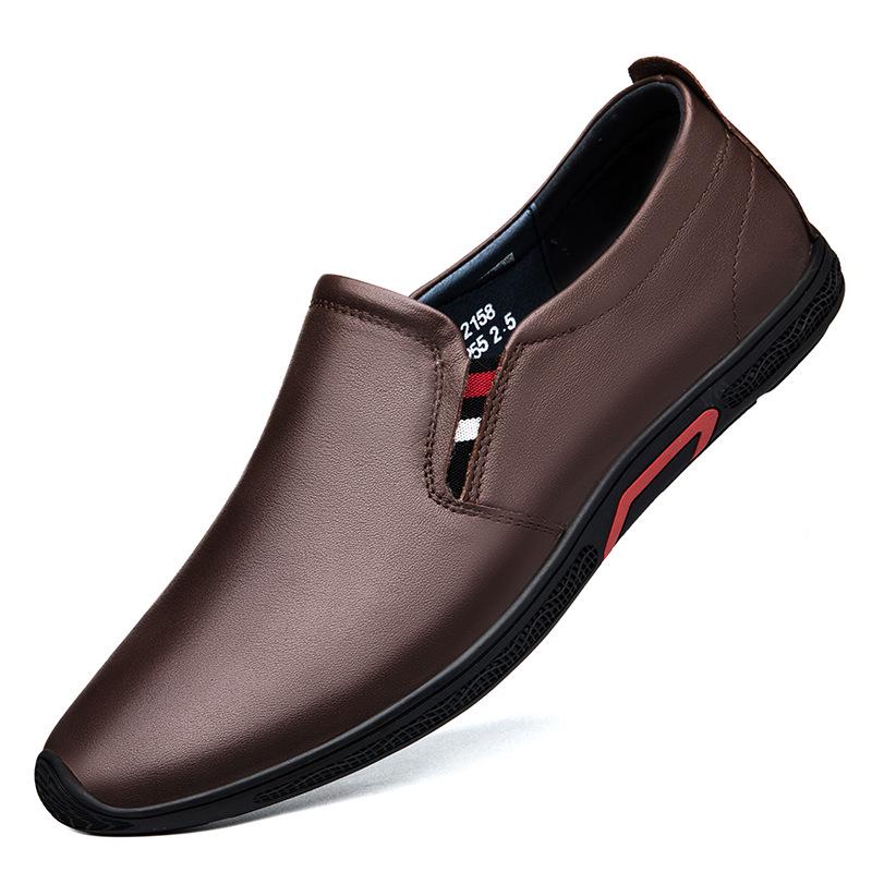 Men s Leather Shoes for Spring/Autumn, Cotton-Padded Cowhide Casual Shoes for Middle-Aged Men, Autumn/Winter Style. 42