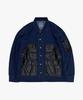 Nainneoscheu Fore Leather Mix Denim Shirt_Blue