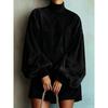 Women S Loose Long Sleeve Lantern Sleeve A Line Dress