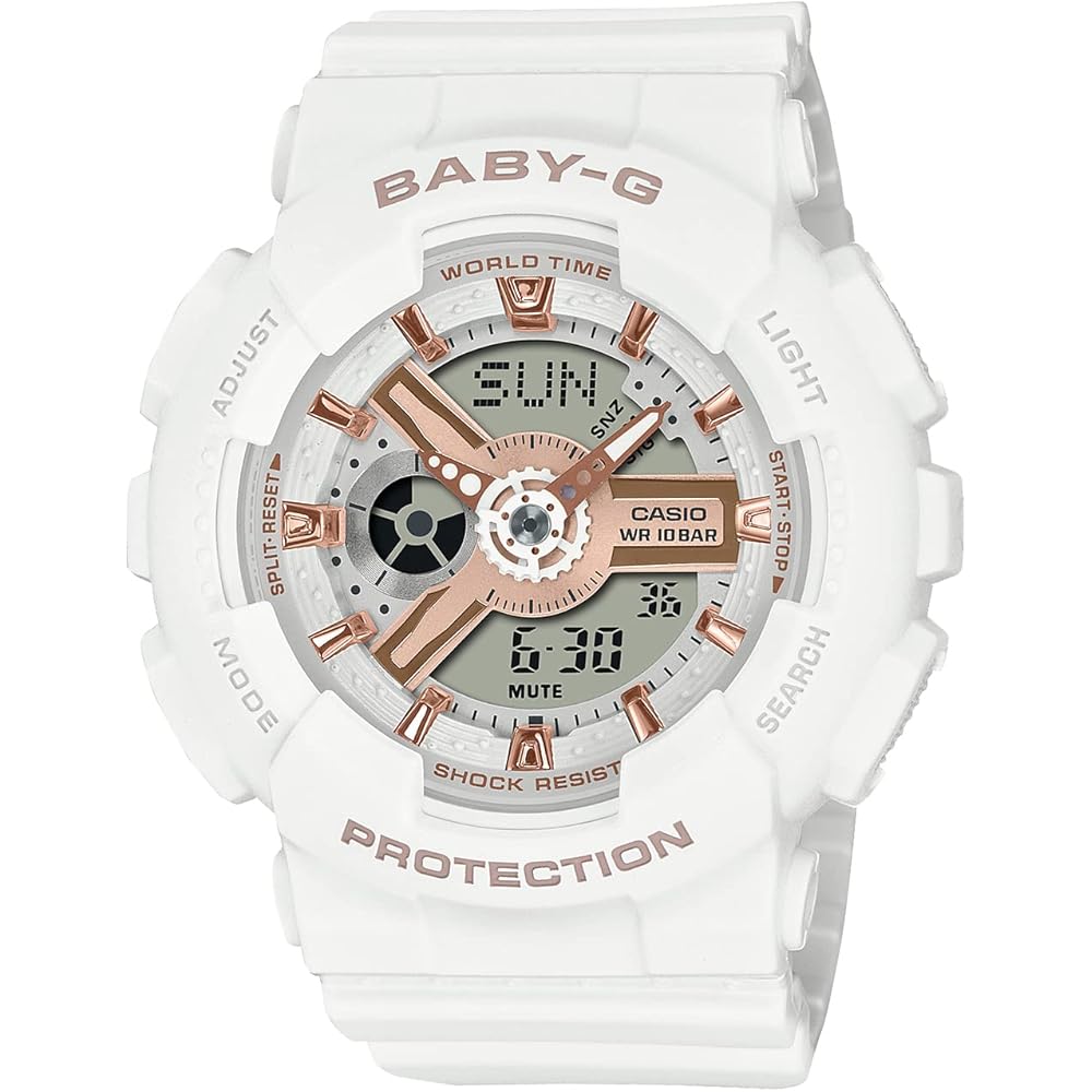 [Casio] Baby-G Watch [Domestic Genuine Product] BA-110XRG-7AJF Women s White x Pink Gold