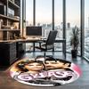 Grease Printed Round Rug Carpet Chair Rug Area Rug Entryway Doormats,for Office Chair Living Room Bedroom Kitchen Room.